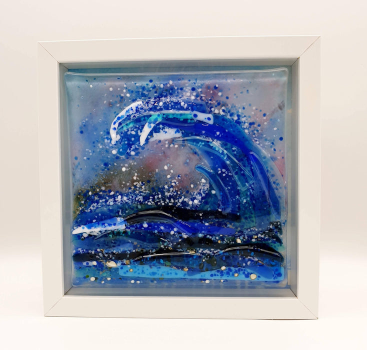 Stormy Sea Fused Glass picture