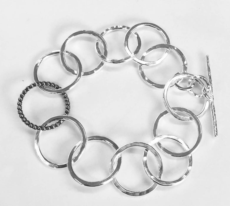 Long Silver 'Dimp' Chain Necklace