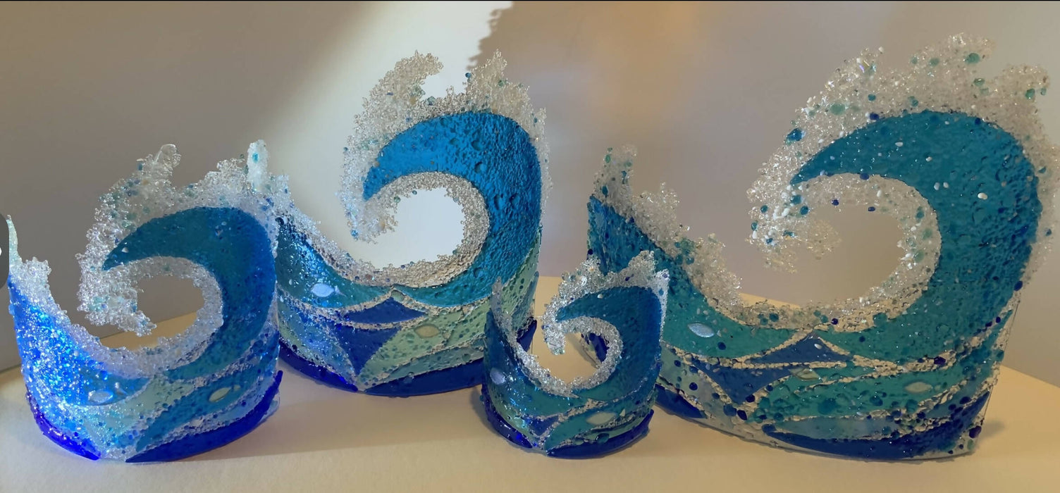Fused Glass Orkney 'Spindrift Wave'