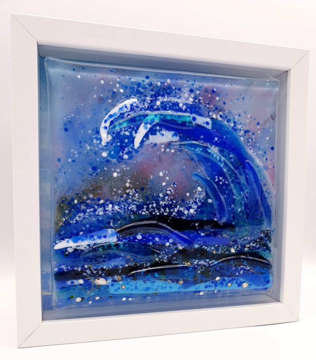 Stormy Sea Fused Glass picture